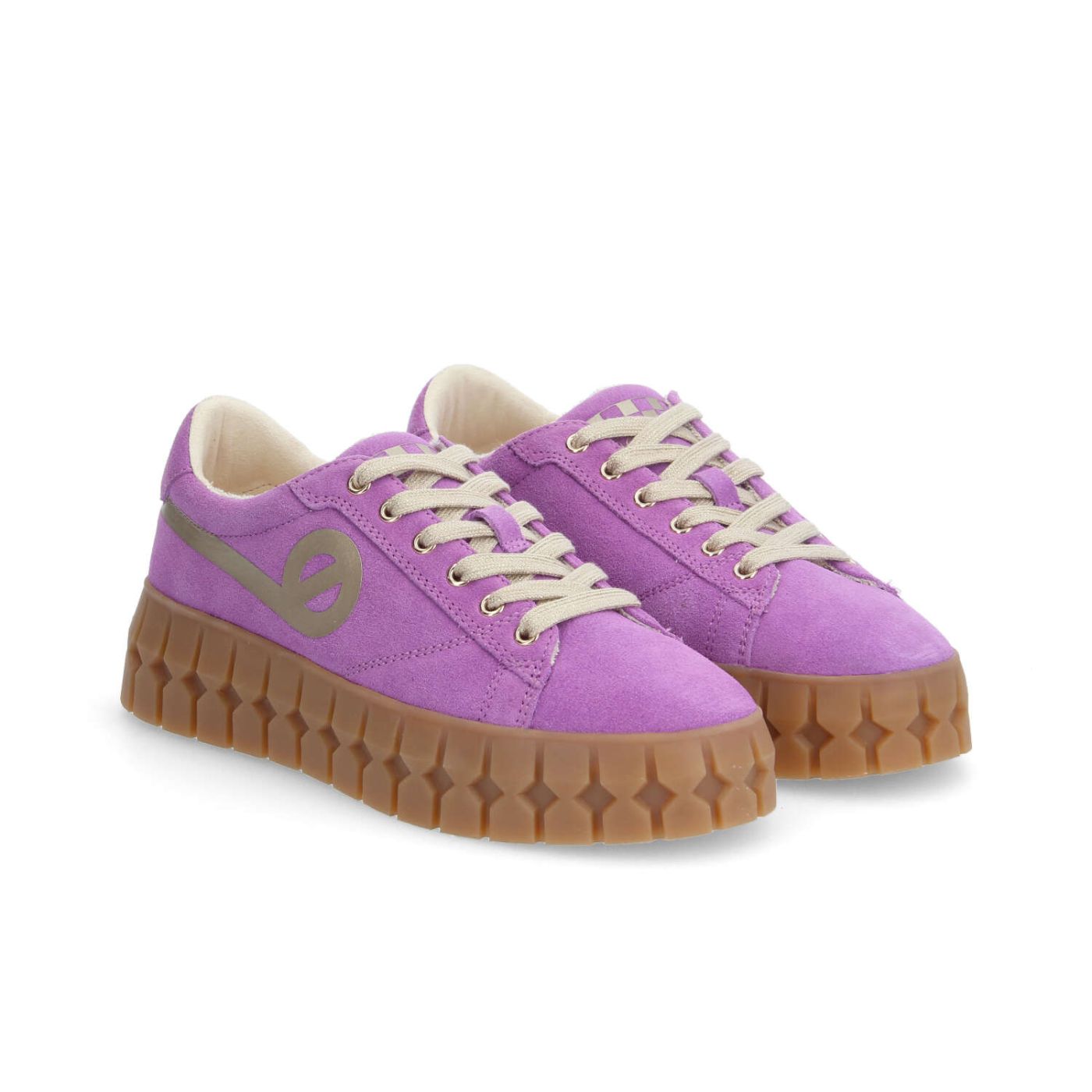 PLAY SNEAKER W - SUEDE/PRINT - PURPLE/GOLD